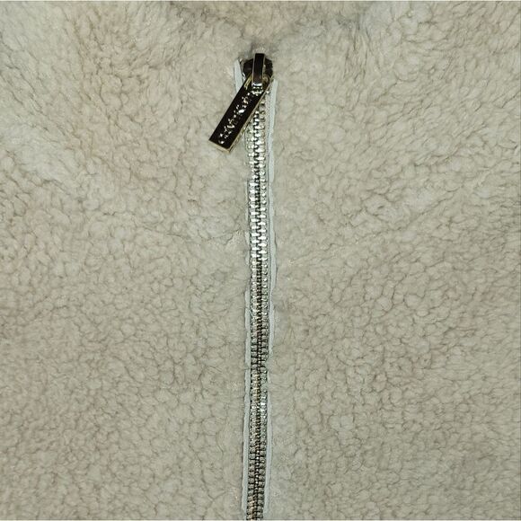 NWT Calvin Klein Beige Tan Fleece 1/2 Zip Pullover M - Picture 8 of 12